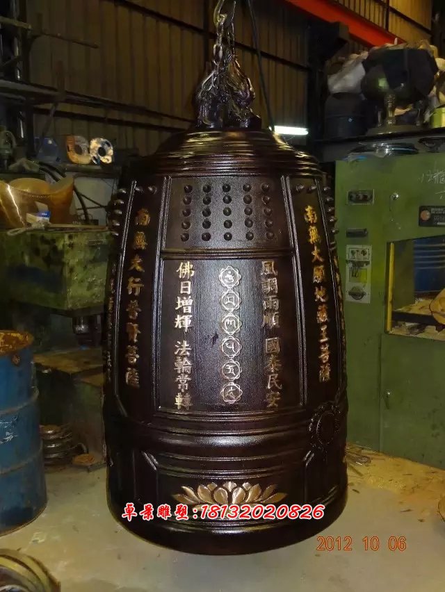 銅鐘雕塑，寺廟銅鐘雕塑 (3)