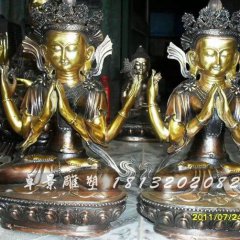 銅佛像，銅無(wú)量壽佛雕塑