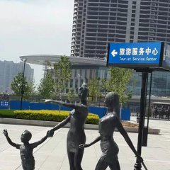 出門旅游銅雕，景觀銅雕，小品銅雕