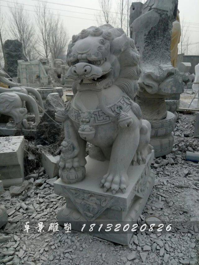 獅子石雕，仿古獅子石雕，門獅石雕 (5)
