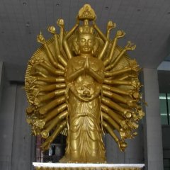 千手觀(guān)音銅雕，大型觀(guān)音銅雕