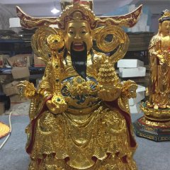 財神銅雕，鑄銅財神雕塑