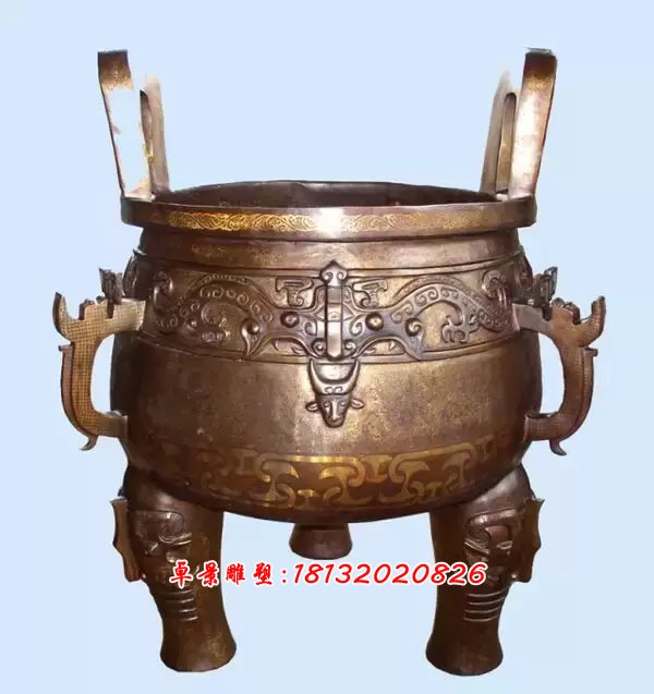 銅圓鼎雕塑，鑄銅圓鼎雕塑 (1)