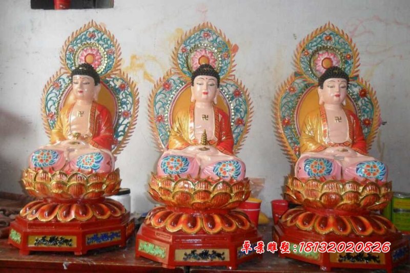 玻璃鋼東方三圣雕塑,玻璃鋼東方三圣