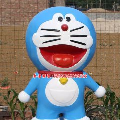 玻璃鋼機器貓雕塑，玻璃鋼卡通雕塑