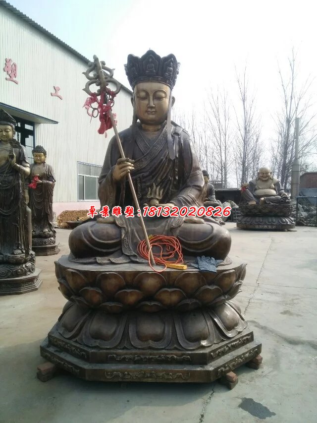 地藏王菩薩銅雕，鑄銅地藏王雕塑