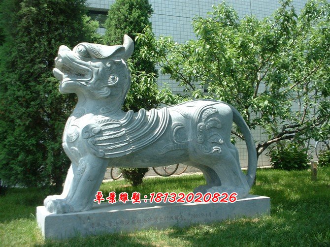 獨(dú)角獸石雕，神獸石雕