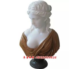 美女頭像石雕，漢白玉美女雕塑