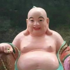 玻璃鋼彩繪佛像，玻璃鋼彌勒佛