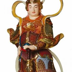 玻璃鋼韋陀雕塑，玻璃人物雕塑