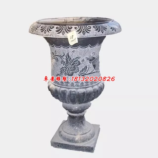 石花盆，青石花盆，仿古花盆