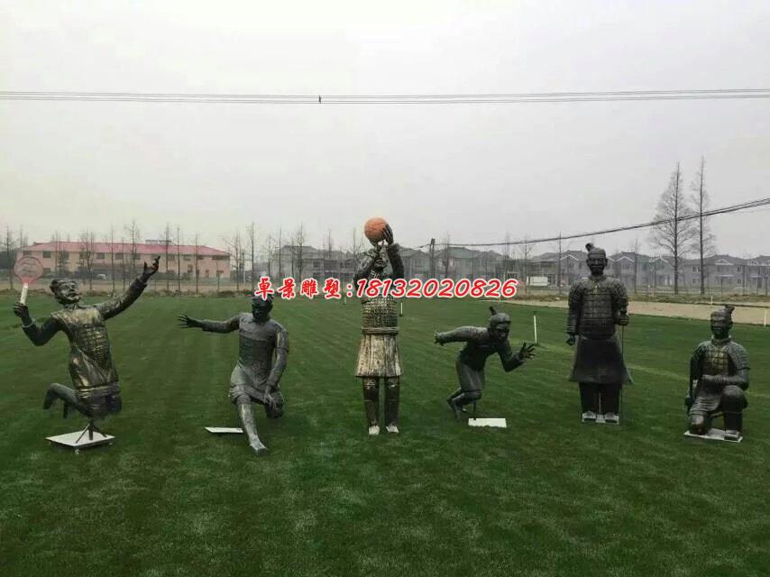玻璃鋼兵馬俑雕塑，玻璃鋼仿銅人物雕塑 (3)