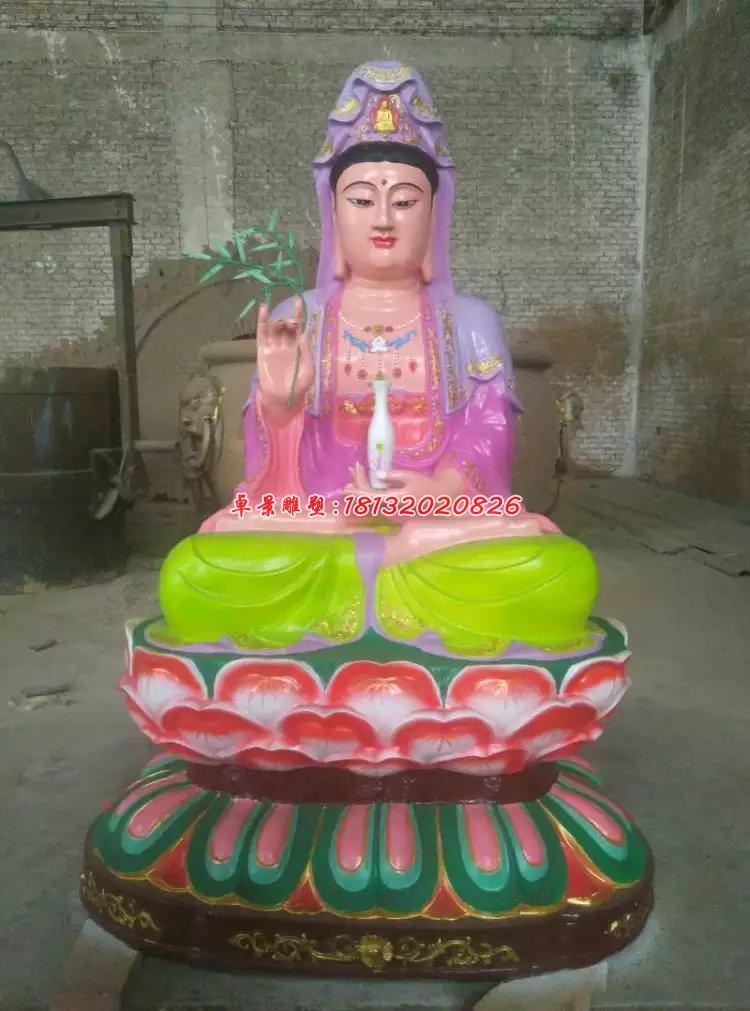 觀世音菩薩雕塑,玻璃鋼觀音雕塑