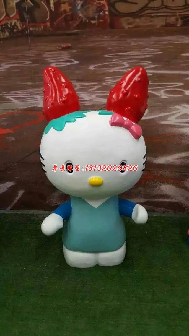 玻璃鋼hello kitty雕塑，卡通玻璃鋼雕塑 (10)