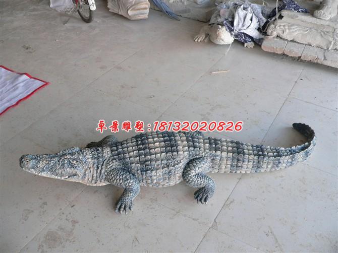 玻璃鋼鱷魚雕塑，玻璃鋼仿真雕塑 (2)