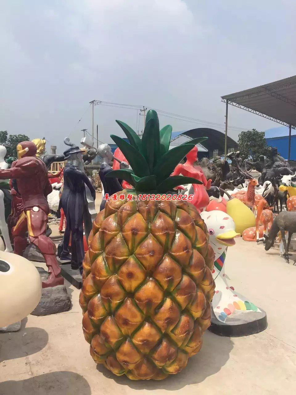 玻璃鋼公園雕塑，玻璃鋼仿真大菠蘿