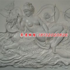石浮雕，西方美女石浮雕