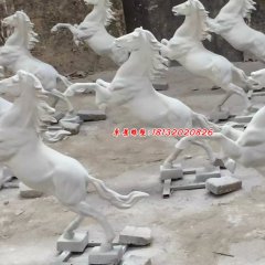 石雕馬，漢白玉馬雕塑
