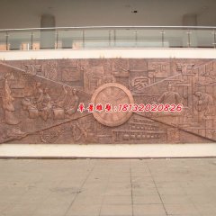 古人教學銅浮雕，校園銅浮雕