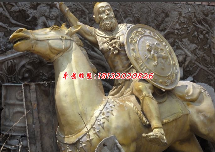 古羅馬戰(zhàn)士銅雕,廣場人物銅雕