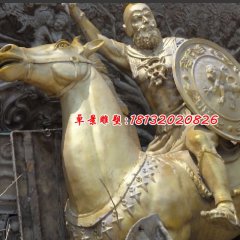 古羅馬戰(zhàn)士銅雕，廣場人物銅雕