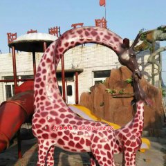 玻璃鋼母子鹿雕塑，仿真動(dòng)物雕塑