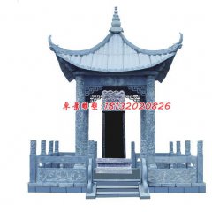 石雕涼亭，青石涼亭雕塑