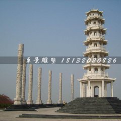 石塔，漢白玉石塔雕塑