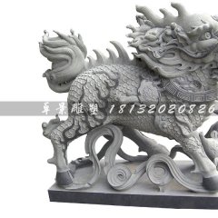 麒麟石雕，招財麒麟石雕