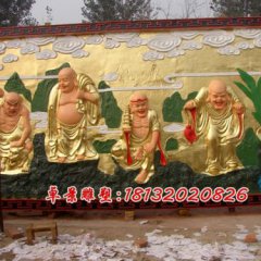 十八羅漢銅浮雕，寺廟銅浮雕