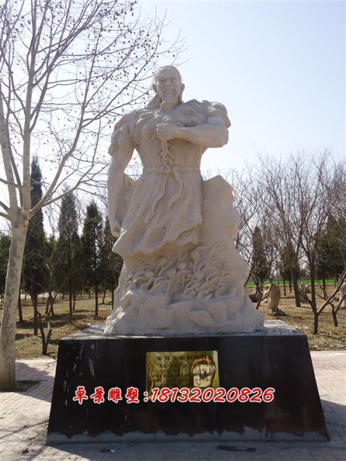 玻璃鋼伏羲雕塑，玻璃鋼人物雕塑 (3)