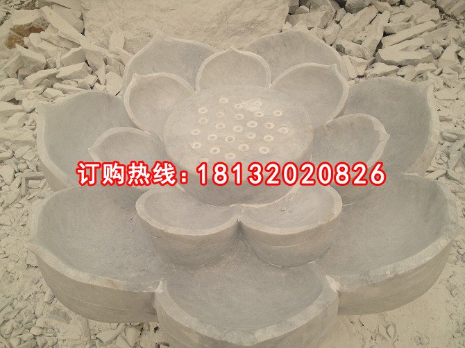 蓮花臺石雕，大理石蓮花臺