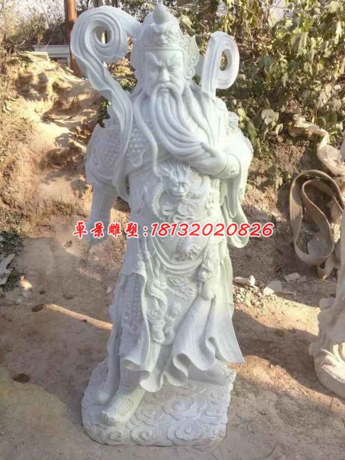石雕關(guān)公,漢白玉關(guān)公石雕