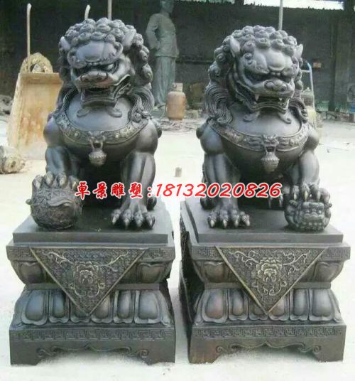 銅獅子，北京獅銅雕