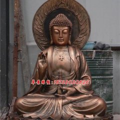 銅佛像，三寶佛銅雕