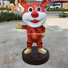 玻璃鋼十二生肖雕塑，玻璃鋼卡通動物雕塑