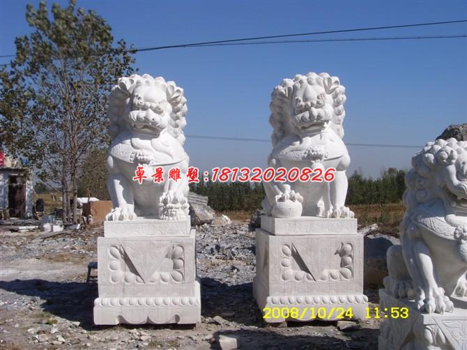 石雕獅子,漢白玉獅子雕塑