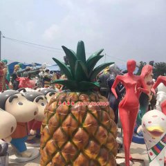 玻璃鋼菠蘿雕塑，玻璃鋼仿真雕塑
