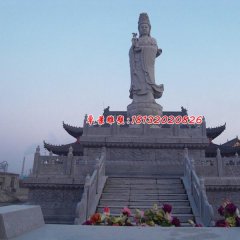 石雕觀音，大型立式觀音雕塑