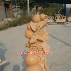 葫蘆石雕，晚霞紅景觀(guān)石雕