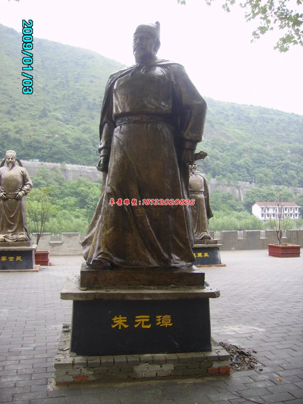 朱元璋銅雕，名人銅雕