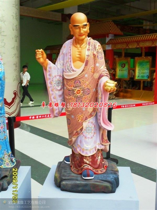 玻璃鋼羅漢雕塑，彩繪佛像雕塑