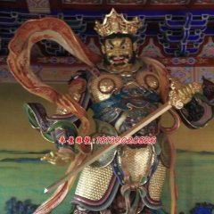 玻璃鋼四大天王雕，玻璃鋼彩繪神仙雕塑