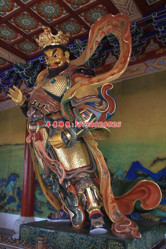 玻璃鋼四大天王雕，玻璃鋼彩繪神仙雕塑 (2)