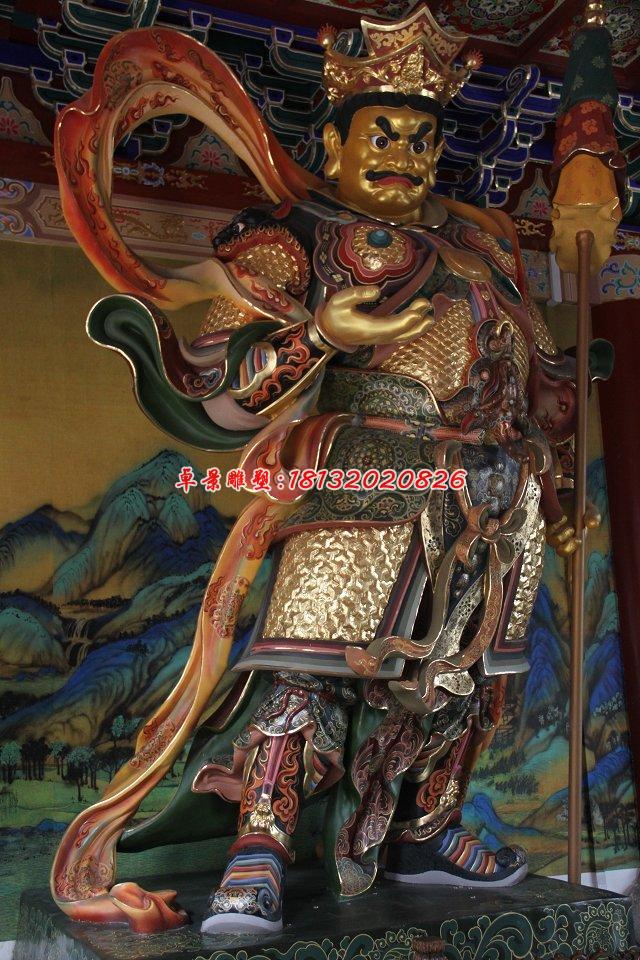 玻璃鋼四大天王雕，玻璃鋼彩繪神仙雕塑 (3)