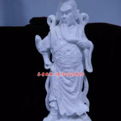 關(guān)公石雕，漢白玉關(guān)公石雕