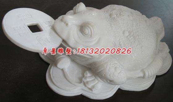 漢白玉石雕金蟬，動(dòng)物石雕