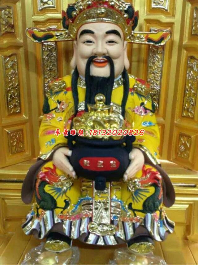 玻璃鋼財(cái)神雕塑，玻璃鋼神仙雕塑