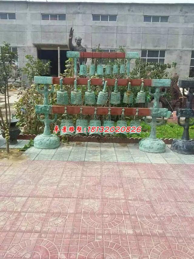 編鐘銅雕，青銅編鐘雕塑