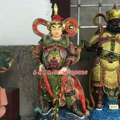 玻璃鋼韋陀雕塑，玻璃鋼彩繪韋陀雕塑